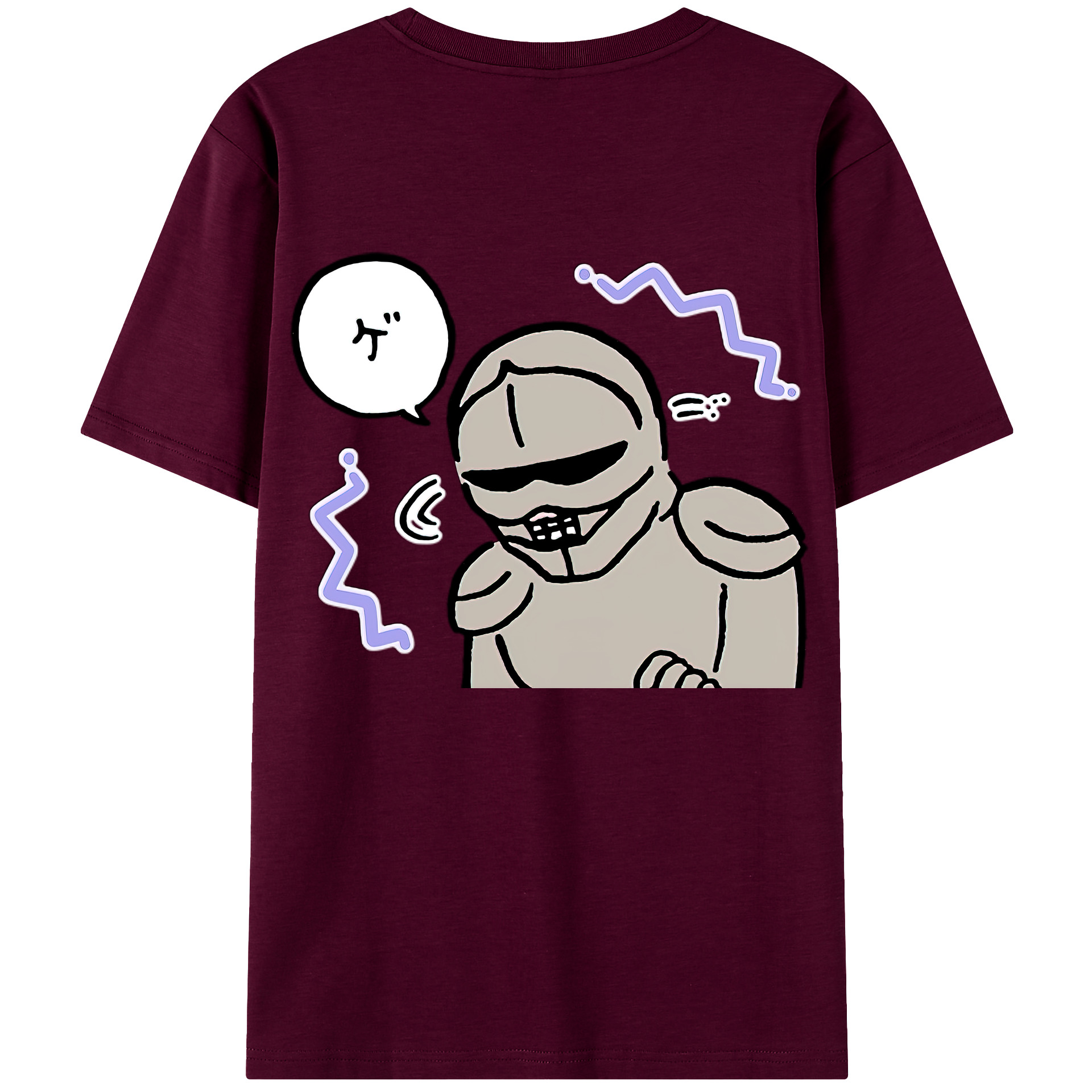 （画像用） ちいかわ 労働の鎧さん Chii-kawa Mr. Armor of Labor レディース半袖Tシャツ(バックプリント)